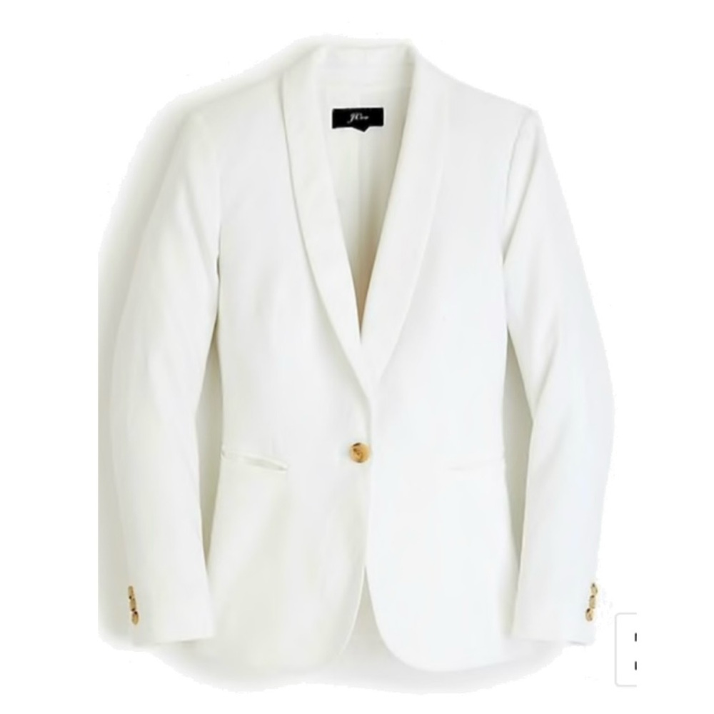 J.Crew Parke Blazer - Cream Linen Blend - Size 10P